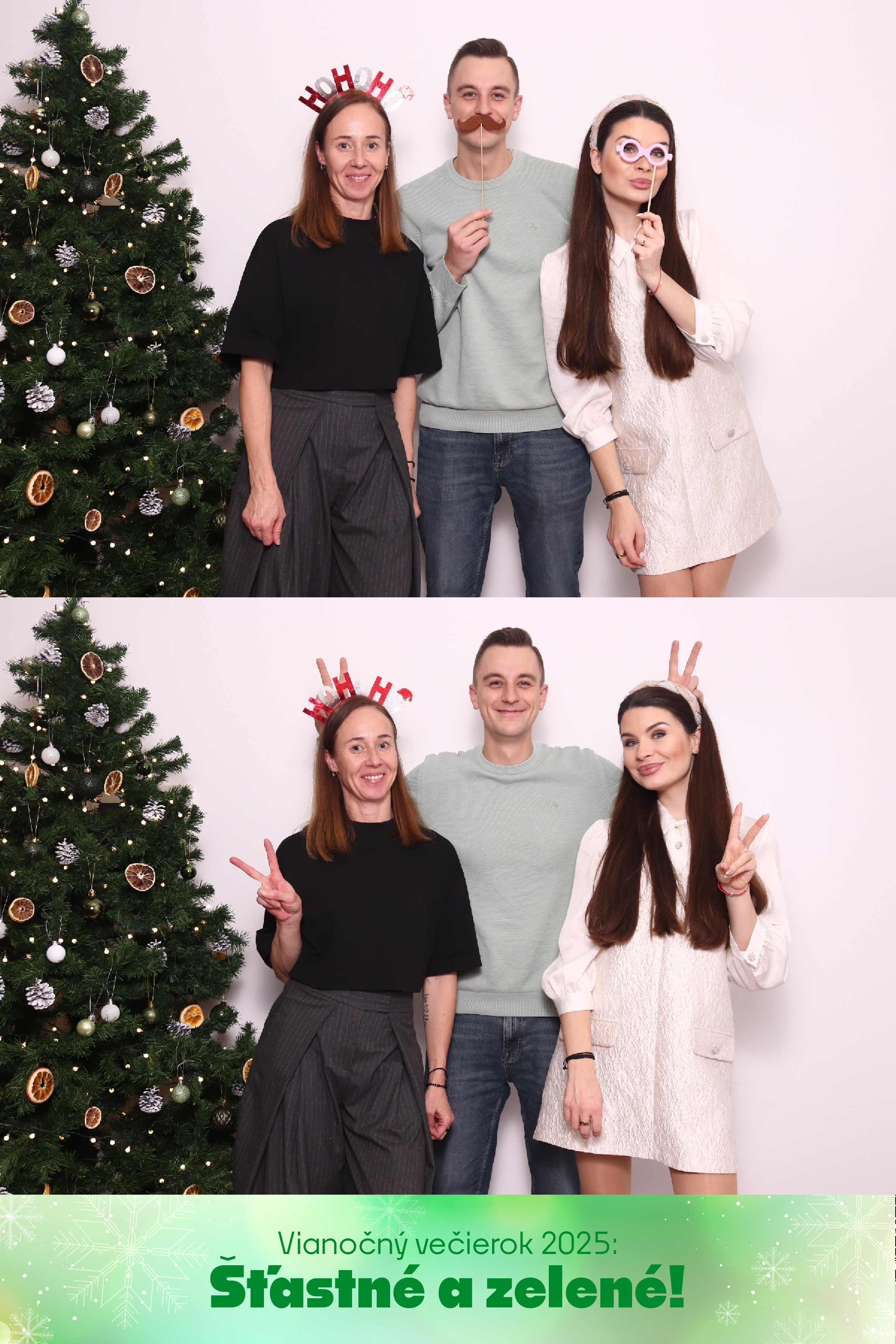 Vianočný večierok šťastné a zelené!